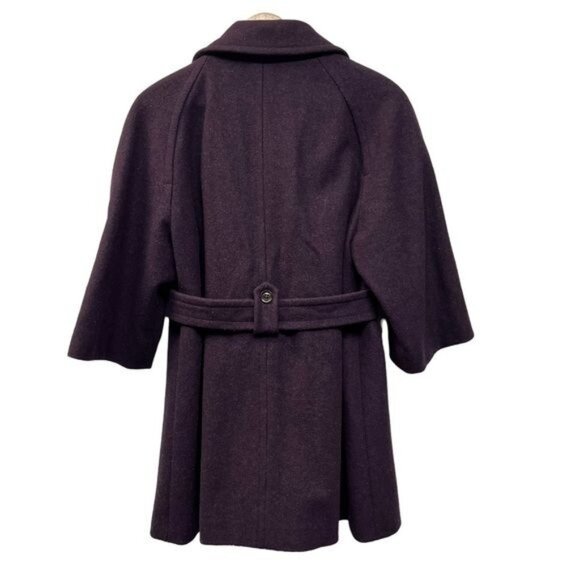 Gap Petites Y2K Purple Wool Winter Overcoat - Picture 5 of 10